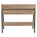 ΓΡΑΦΕΙΟ OLIVIER HM2129.02 ΜΕΛΑΜΙΝΗ ΣΕ ΚΑΡΥΔΙ-ΜΑΥΡΟ-ΜΑΥΡΟΣ ΜΕΤΑΛΛΙΚΟΣ ΣΚΕΛΕΤΟΣ 104x48x89Υεκ - Image 5