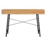 ΓΡΑΦΕΙΟ ΚΑΡΥΔΙ-ΓΚΡΙ ΜΕ ΜΑΥΡΟ ΜΑΤ ΣΚΕΛΕΤΟ HM2128.03 120x48x76,5Υ εκ. - Image 6