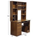 ΓΡΑΦΕΙΟ ΜΕ ΒΙΒΛΙΟΘΗΚΗ-ΡΑΦΙΕΡΑ STATUS ΚΑΡΥΔΙ HM2032.04 120x55x182 εκ. - Image 2