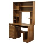 ΓΡΑΦΕΙΟ ΜΕ ΒΙΒΛΙΟΘΗΚΗ-ΡΑΦΙΕΡΑ STATUS ΚΑΡΥΔΙ HM2032.04 120x55x182 εκ. - Image 4