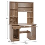 ΓΡΑΦΕΙΟ ΜΕ ΒΙΒΛΙΟΘΗΚΗ-ΡΑΦΙΕΡΑ STATUS HM2032.02 SONOMA 120X55X182 - Image 2