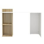 ΓΡΑΦΕΙΟ ΜΕΛΑΜΙΝΗΣ ΜΕ ΡΑΦΙΑ SYNDYA HM8994.02 SONAMA ΛΕΥΚΟ 112x55x85Y εκ. - Image 2