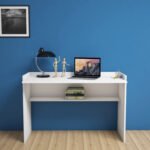 ΓΡΑΦΕΙΟ ΜΕΛΑΜΙΝΗΣ ΛΕΥΚΟ 118x58x80Υεκ.HM9227.11 - Image 3