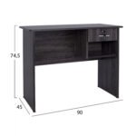 ΓΡΑΦΕΙΟ ΜΕΛΑΜΙΝΗΣ HAYDEN ΜΕ ΣΥΡΤΑΡΙ HM2283.01 ΣΕ ΓΚΡΙ ΧΡΩΜΑ 90Χ45Χ74,5Υ - Image 2