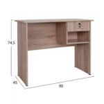 ΓΡΑΦΕΙΟ ΜΕΛΑΜΙΝΗΣ HAYDEN ΜΕ ΣΥΡΤΑΡΙ HM2283.02  SONAMA 90X45X74,5Y - Image 2