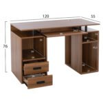 ΓΡΑΦΕΙΟ ΜΕΛΑΜΙΝΗΣ STATUS HM2026.03 WALNUT 120Χ55Χ76 εκ. - Image 2