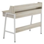 ΓΡΑΦΕΙΟ OLIVIER HM2129.01 ΜΕΛΑΜΙΝΗ ΣΕ SONAMA-ΛΕΥΚΟ-ΛΕΥΚΟΣ ΜΕΤΑΛΛΙΚΟΣ ΣΚΕΛΕΤΟΣ 104x48x89Υεκ - Image 4