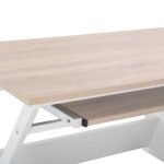 ΓΡΑΦΕΙΟ VITINO HM2130.01 ΜΕΛΑΜΙΝΗ-ΜΕΤΑΛΛΟ ΣΕ SONAMA-ΛΕΥΚΟ 120X60X76εκ. - Image 5