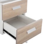 ΓΡΑΦΕΙΟ VITINO HM2130.01 ΜΕΛΑΜΙΝΗ-ΜΕΤΑΛΛΟ ΣΕ SONAMA-ΛΕΥΚΟ 120X60X76εκ. - Image 6