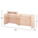 ΓΡΑΦΕΙΟ ΥΠΟΔΟΧΗΣ DALTON HM2068.02 ΜΕΛΑΜΙΝΗ ΣΕ SONAMA-ΜΠΕΖ 240x80x106Υεκ. - Image 2