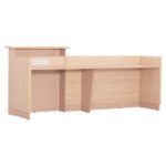 ΓΡΑΦΕΙΟ ΥΠΟΔΟΧΗΣ DALTON HM2068.02 ΜΕΛΑΜΙΝΗ ΣΕ SONAMA-ΜΠΕΖ 240x80x106Υεκ. - Image 3