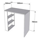 ΓΡΑΦΕΙΟ ΥΠΟΛΟΓΙΣΤΗ AVELINE ΜΕΛΑΜΙΝΗΣ ΛΕΥΚΟ HM8884.01 90Χ50Χ70Υεκ. - Image 3
