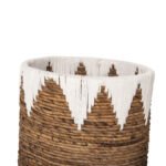 ΚΑΛΑΘΙΑ ΨΑΘΙΝΑ ΣΤΡΟΓΓΥΛΑ ΧΩΡΙΣ ΚΑΠΑΚΙ ΣΕΤ 3τμχ HM4307 ΣΕ ΦΥΣΙΚΟ-ΛΕΥΚΟ Φ42x56Υεκ. - Image 4