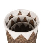 ΚΑΛΑΘΙΑ ΨΑΘΙΝΑ ΣΤΡΟΓΓΥΛΑ ΧΩΡΙΣ ΚΑΠΑΚΙ ΣΕΤ 3τμχ HM4307 ΣΕ ΦΥΣΙΚΟ-ΛΕΥΚΟ Φ42x56Υεκ. - Image 6