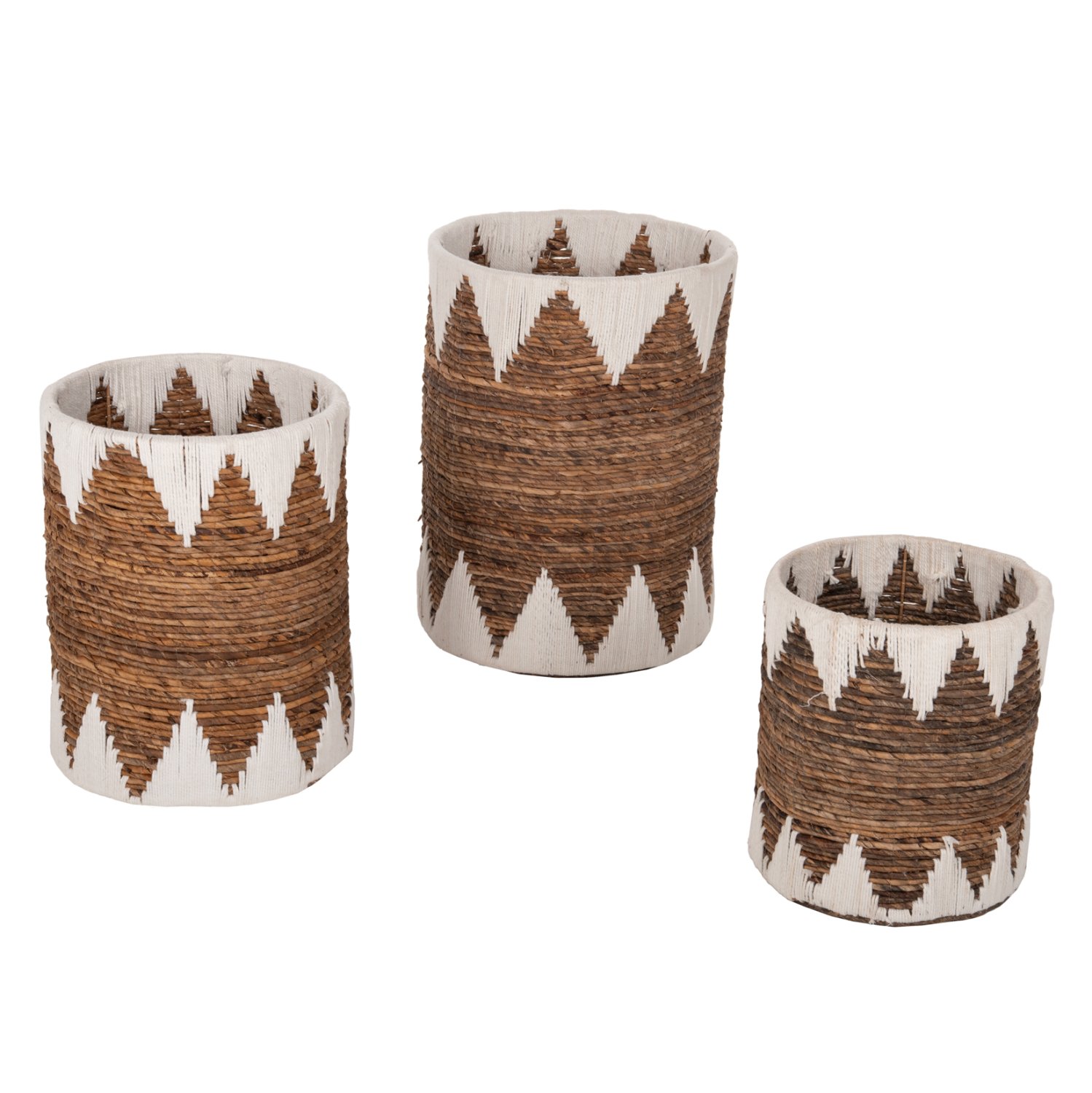 kalathia-psathina-stroggyla-choris-kapak ΚΑΛΑΘΙΑ ΨΑΘΙΝΑ ΣΤΡΟΓΓΥΛΑ ΧΩΡΙΣ ΚΑΠΑΚΙ ΣΕΤ 3τμχ HM4307 ΣΕ ΦΥΣΙΚΟ-ΛΕΥΚΟ Φ42x56Υεκ. - Image 1