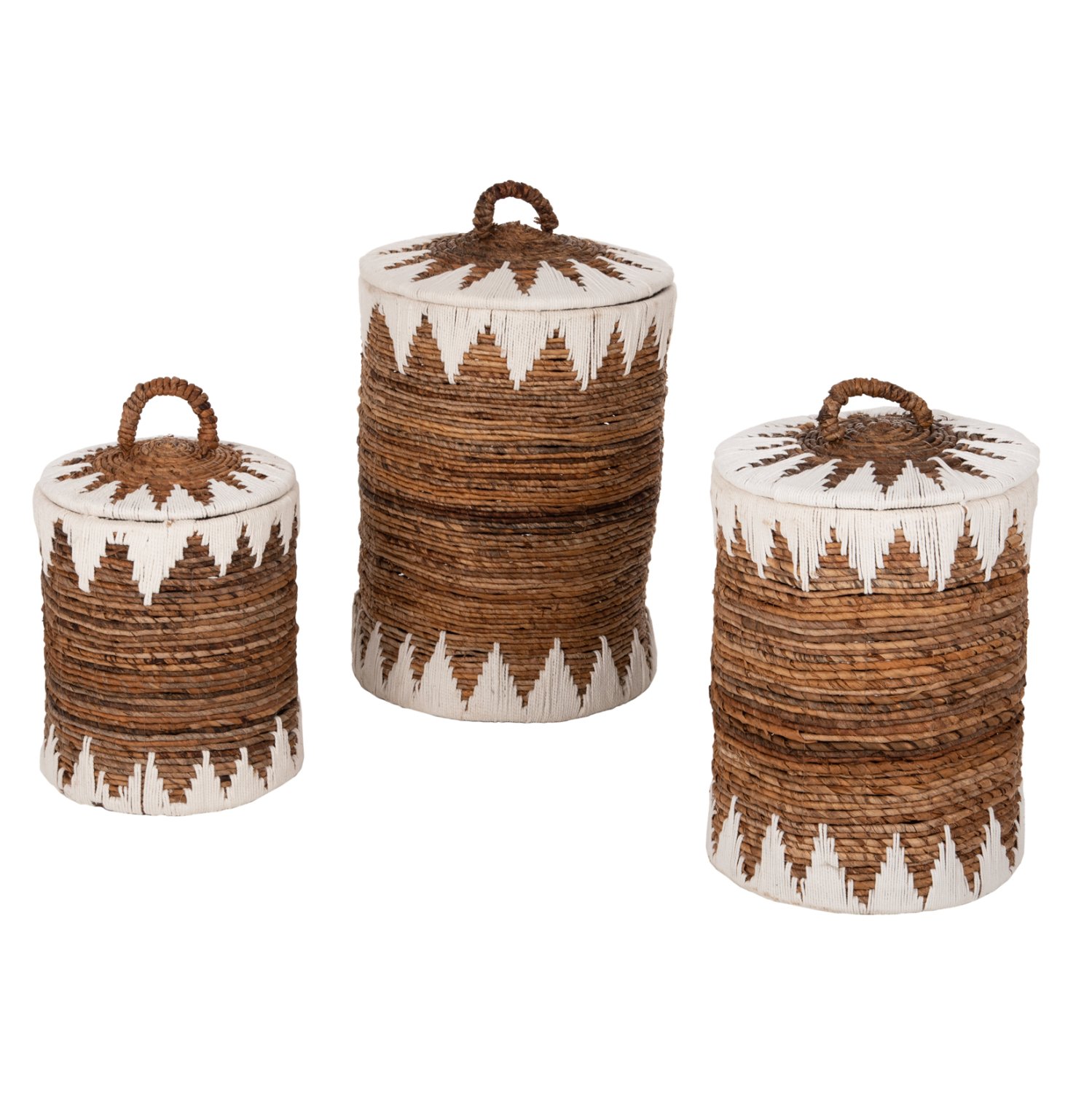 kalathia-psathina-stroggyla-me-kapaki-se ΚΑΛΑΘΙΑ ΨΑΘΙΝΑ ΣΤΡΟΓΓΥΛΑ ΜΕ ΚΑΠΑΚΙ ΣΕΤ 3τμχ HM4306 ΣΕ ΦΥΣΙΚΟ-ΛΕΥΚΟ Φ42x63Υεκ. - Image 1