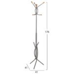 ΚΑΛΟΓΕΡΟΣ ΜΕΤΑΛΛΙΚΟΣ HM9575.40 ΣΕ ΑΣΗΜΙ ΧΡΩΜΑ-7 ΣΗΜΕΙΑ ΚΡΕΜΑΣΗΣ 41x41x176Y εκ. - Image 2