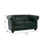 ΚΑΝΑΠΕΣ 2ΘΕΣΙΟΣ T.CHESTERFIELD HM3010.08 ΤΕΧΝΟΔΕΡΜΑ ΚΥΠΑΡΙΣΣΙ 150x90x72 εκ. - Image 2