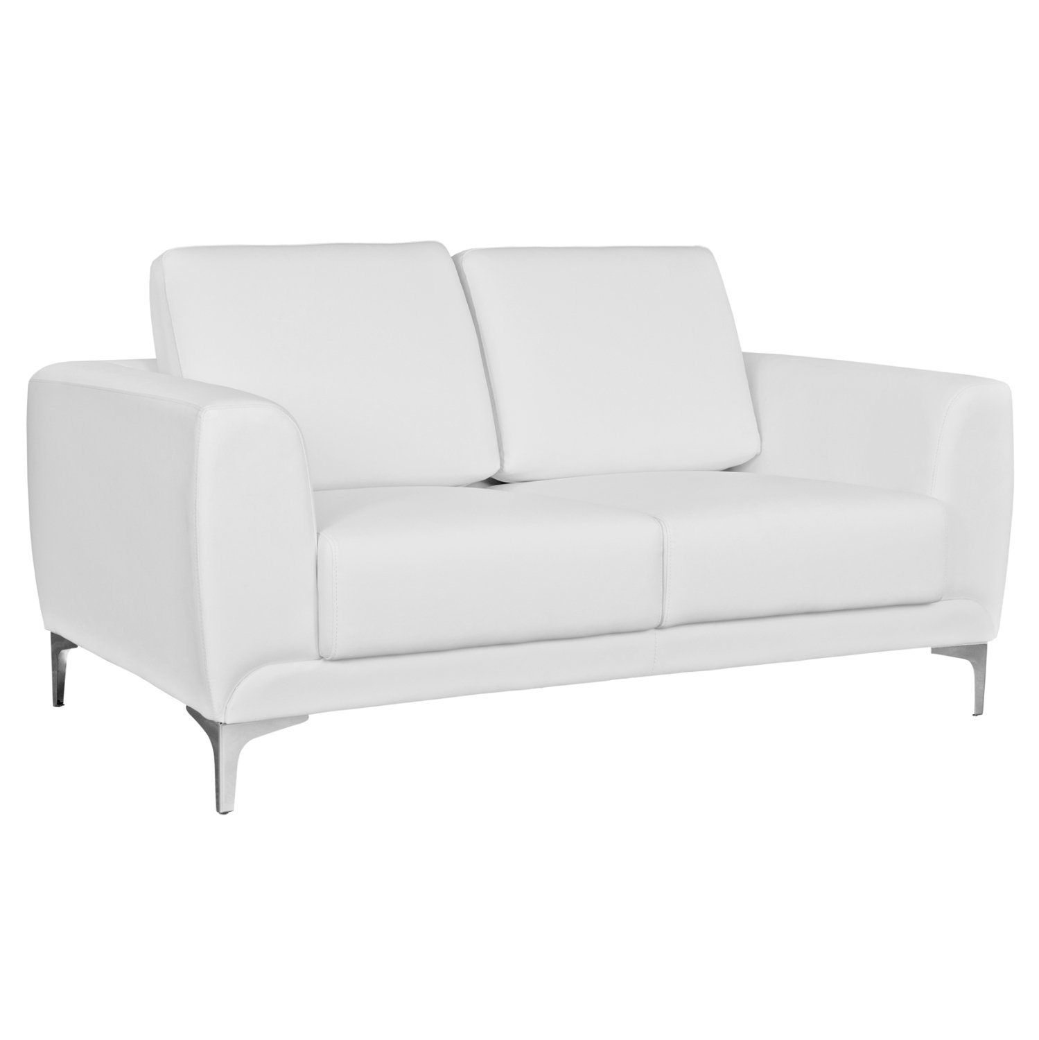 kanapes-2thesios-fb9312122-me-leyko-pu-1 ΚΑΝΑΠΕΣ 2ΘΕΣΙΟΣ KΕΝΖΙΕ HM3121.22 ΜΕ ΛΕΥΚΟ PU 142x81x81 εκ. - Image 1