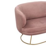 ΚΑΝΑΠΕΣ 2ΘΕΣΙΟΣ ARIEN HM8492.02 ΑΠΟ ΒΕΛΟΥΔΟ ΣΑΠΙΟ ΜΗΛΟ ΜΕ ΧΡΥΣΗ ΒΑΣΗ 125X80X84Y εκ. - Image 5