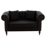 ΚΑΝΑΠΕΣ 2ΘΕΣΙΟΣ Τ. CHESTERFIELD CIELLE ΣΕ ΧΡΩΜΑ ΚΑΦΕ HM3184.03 152x85x80 εκ. - Image 3