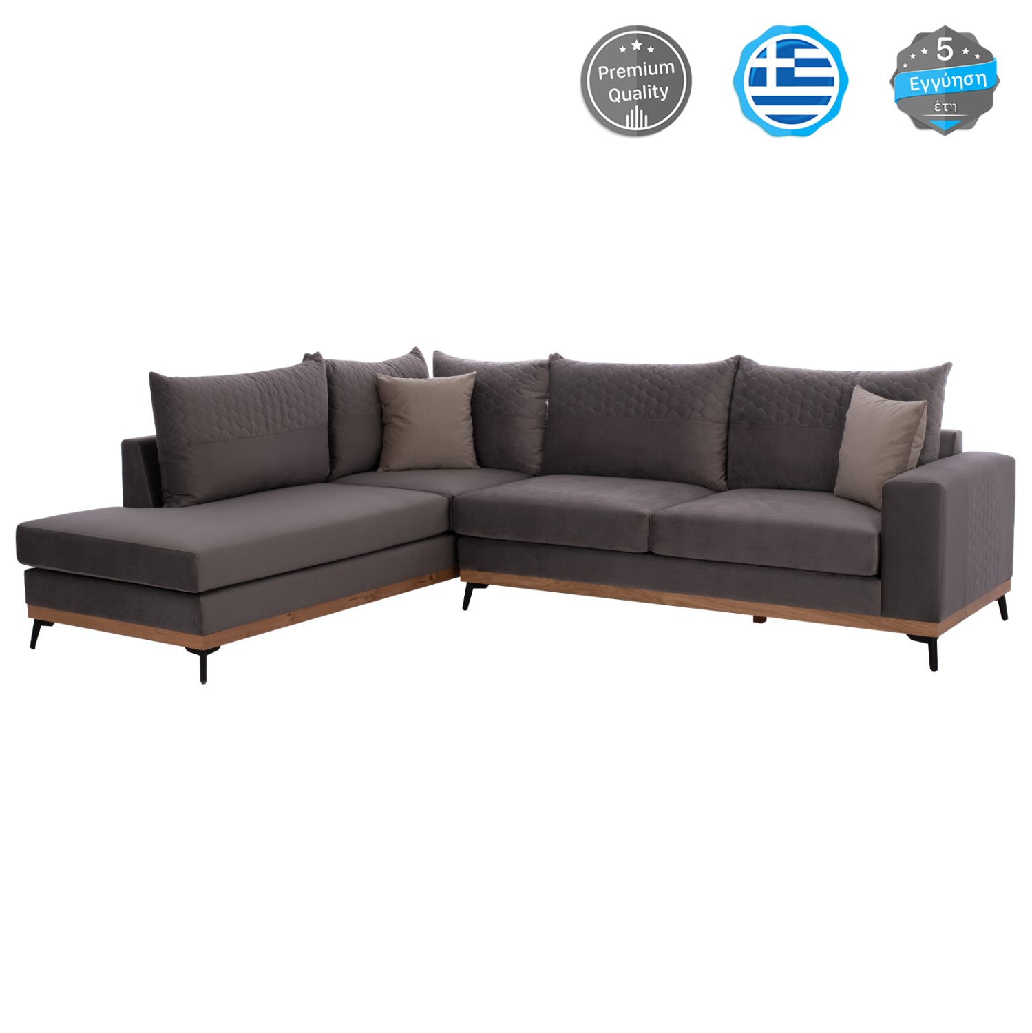 kanapes-aristeri-gonia-mesina-yfasma-ale ΚΑΝΑΠΕΣ ΑΡΙΣΤΕΡΗ ΓΩΝΙΑ MESINA ΥΦΑΣΜΑ ΑΛΕΚΙΑΣΤΟ ΓΚΡΙ 290x240x92Υεκ.HM3253.01L - Image 1