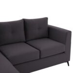 ΚΑΝΑΠΕΣ ΓΩΝΙΑ ΑΝΑΣΤΡΕΨΙΜΗ PONZA ΥΦΑΣΜΑ ΑΛΕΚΙΑΣΤΟ ΓΚΡΙ 200x140x88Υεκ. HM3251.01 - Image 5