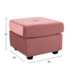 ΚΑΝΑΠΕΣ ΓΩΝΙΑ ΑΝΑΣΤΡΕΨΙΜΗ PAGE ΥΦΑΣΜΑ ΒΕΛΟΥΔΟ ΣΑΠΙΟ ΜΗΛΟ 207x145x85Y εκ.HM3004.12 - Image 3