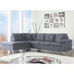 ΚΑΝΑΠΕΣ ΓΩΝΙΑ ΑΡΙΣΤΕΡΗ ZAILA HM3087L ΥΦΑΣΜΑ ΓΚΡΙ 282x197x90Υ εκ. - Image 2