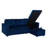 ΚΑΝΑΠΕΣ ΓΩΝΙΑ ΚΡΕΒΑΤΙ WAYNE 224x147x85Υεκ. HM3028.18 ΒΕΛΟΥΔΟ ΜΠΛΕ - Image 4
