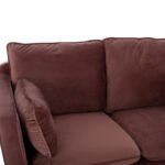 ΚΑΝΑΠΕΣ KAREN 2ΘΕΣΙΟΣ ΣΑΠΙΟ ΜΗΛΟ ΒΕΛΟΥΔΟ & ΜΕΤΑΛ ΠΟΔΙΑ ΧΡΥΣΑ HM3136.22 152x84x95 εκ. - Image 5