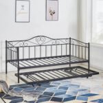 ΚΑΝΑΠΕΣ ΚΡΕΒΑΤΙ MAEKO 190Χ90 ΜΑΥΡΟΣ +ΕΠΕΚΤ/ΜΕΝΟ ΒΟΗΘΗΤΙΚΟ ΚΡΕΒΑΤΙ 85Χ185 HM571.01 - Image 4