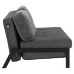 ΚΑΝΑΠΕΣ ΚΡΕΒΑΤΙ ΒΕΛΟΥΔΟ ΓΚΡΙ 2½ ΘΕΣΙΟΣ HM3079.11 151x92x66Υ εκ. - Image 5