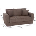 ΚΑΝΑΠΕΣ ΚΡΕΒΑΤΙ POLYA ΔΙΘΕΣΙΟΣ ΚΑΦΕ HM3241.02 153x87x77 εκ. - Image 2