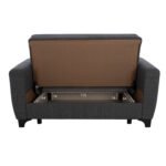 ΚΑΝΑΠΕΣ ΚΡΕΒΑΤΙ HEMA ΔΙΘΕΣΙΟΣ  ΨΗΛΗ ΠΛΑΤΗ ΓΚΡΙ HM3243.03 160x84x88 εκ. - Image 5