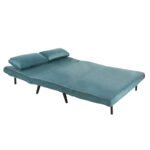 ΚΑΝΑΠΕΣ ΚΡΕΒΑΤΙ 2 ΑΤΟΜΩΝ ASMA HM3077.15 ΒΕΛΟΥΔΟ ΜΕΝΤΑ 140x80x77Yεκ. - Image 3