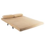 ΚΑΝΑΠΕΣ ΚΡΕΒΑΤΙ 2 ΑΤΟΜΩΝ ASMA HM3077.17 ΜΕ ΒΕΛΟΥΔΟ ΜΠΕΖ 140x80x77Yεκ. - Image 3