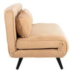 ΚΑΝΑΠΕΣ ΚΡΕΒΑΤΙ 2 ΑΤΟΜΩΝ ASMA HM3077.17 ΜΕ ΒΕΛΟΥΔΟ ΜΠΕΖ 140x80x77Yεκ. - Image 5