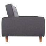 ΚΑΝΑΠΕΣ ΚΡΕΒΑΤΙ SALVADOR HM3150.01 ΓΚΡΙ ΜΕ 2 ΠΛΑΙΝΑ ΜΑΞΙΛΑΡΙΑ 222x97x80Y εκ. - Image 5