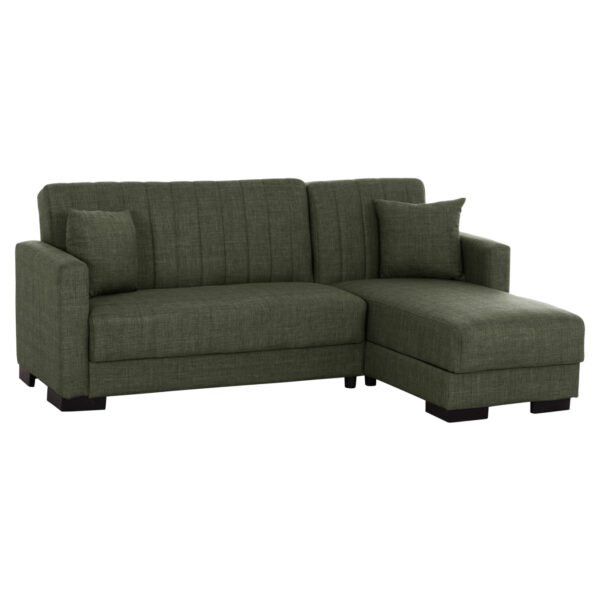 ΚΑΝΑΠΕΣ ΚΡΕΒΑΤΙ GHUFRAN ΓΩΝΙΑ ΑΝΑΣΤΡΕΨΙΜΗ DARK OLIVE ΜΕ ΑΠΟΘΗΚΕΤΙΚΟ ΧΩΡΟ HM3244.05 202x140x78Yεκ.