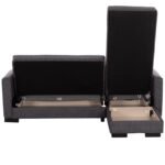 ΚΑΝΑΠΕΣ ΚΡΕΒΑΤΙ GHUFRAN ΓΩΝΙΑ ΑΝΑΣΤΡΕΨΙΜΗ ΓΚΡΙ ΜΕ ΑΠΟΘΗΚΕΤΙΚΟ ΧΩΡΟ HM3244.03 202x140x78Yεκ. - Image 4