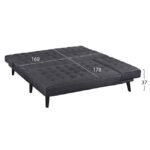 ΚΑΝΑΠΕΣ ΚΡΕΒΑΤΙ ΓΩΝΙΑ ΑΝΑΣΤΡΕΨΙΜΗ ZELDA HM3154.01 ΜΕ ΓΚΡΙ ΥΦΑΣΜΑ 254X163X74Y εκ. - Image 4