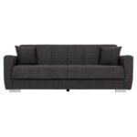 ΚΑΝΑΠΕΣ ΚΡΕΒΑΤΙ POLYA ΤΡΙΘΕΣΙΟΣ HM3240.03 ΓΚΡΙ 215x85x76Υ εκ. - Image 5