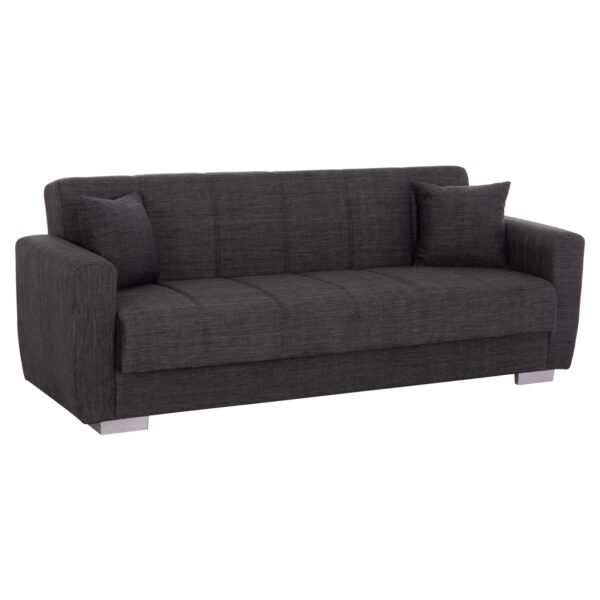 ΚΑΝΑΠΕΣ ΚΡΕΒΑΤΙ POLYA ΤΡΙΘΕΣΙΟΣ HM3240.03 ΓΚΡΙ 215x85x76Υ εκ.