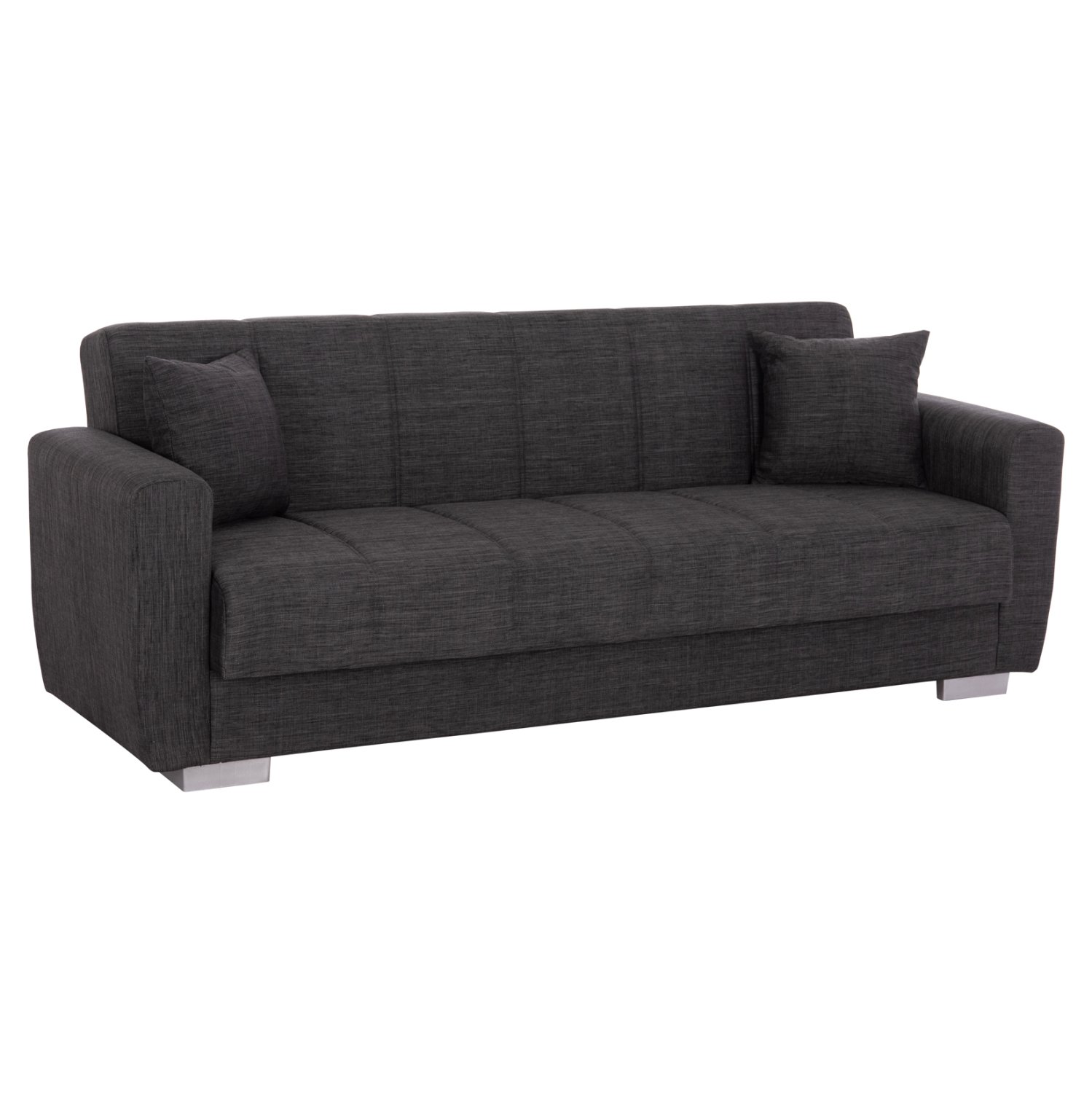 kanapes-krebati-trithesios-fb9324003-gkr ΚΑΝΑΠΕΣ ΚΡΕΒΑΤΙ POLYA ΤΡΙΘΕΣΙΟΣ HM3240.03 ΓΚΡΙ 215x85x76Υ εκ. - Image 1