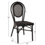 ΚΑΡΕΚΛΑ ΑΛΟΥΜΙΝΙΟΥ TRENT BAMBOO LOOK ΜΕ TEXTLINE 45x57x88 εκ. HM5052 - Image 2