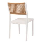 ΚΑΡΕΚΛΑ ΑΛΟΥΜΙΝΙΟΥ ΛΕΥΚΗ ΜΠΕΖ RATTAN & TEXTLINE HM5921.02 46x55,5x83Yεκ. - Image 5