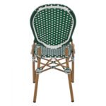 ΚΑΡΕΚΛΑ ΑΛΟΥΜΙΝΙΟΥ BAMBOO LOOK ΜΕ WICKER ΠΡΑΣΙΝΟ ΛΕΥΚΟ HM5792.01 47x55x98 εκ. - Image 6