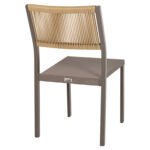 ΚΑΡΕΚΛΑ ΑΛΟΥΜΙΝΙΟΥ ΣΑΜΠΑΝΙ ΜΕ RATTAN & TEXTLINE HM5921.03 46x55,5x83 εκ. - Image 5