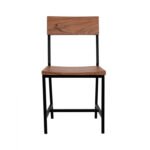 ΚΑΡΕΚΛΑ ΑΠΟ ΜΕΤΑΛΛΟ ΚΑΙ ΜΑΣΙΦ ΞΥΛΟ ΑΚΑΚΙΑΣ ΦΥΣΙΚΟ 45,5x43,5x85,5Υεκ.HM8179.11 - Image 3